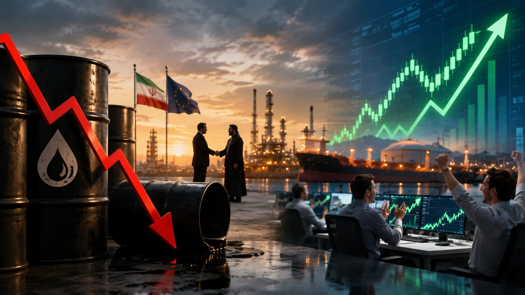 Oil Prices Slide as Iran Deal Lifts Stocks