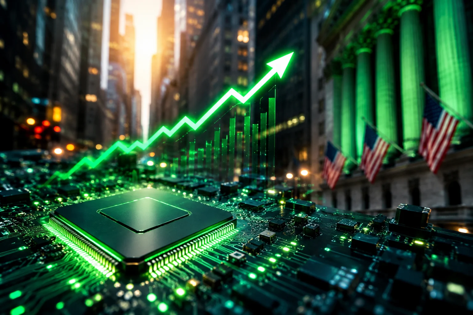 Chip Stocks Rebound as Wall Street Turns Green